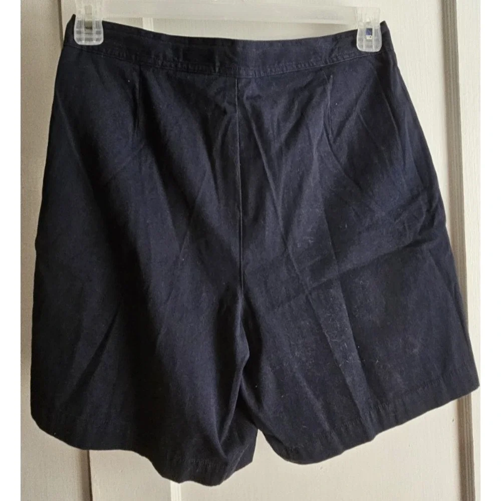 NWT LL‎ BEANS 100% cotton shorts with drawstring woman Sz 10 navy blue
